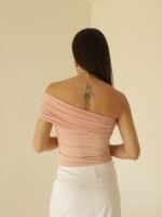 Blusa Ombro Franzida Rosa Mauve - Imagem 2