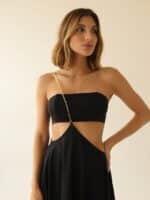 Cropped Reto Viscose Preto