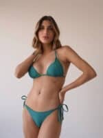 Calcinha Franzida Verde Ocre