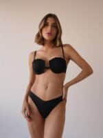 Top Conchas Nervuras Preto