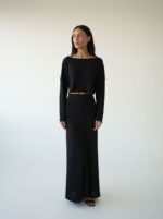 Cropped Piquet Preto
