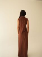 Vestido Gola Marrom - Imagem 2