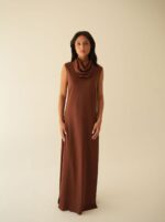 Vestido Gola Marrom - Imagem 3