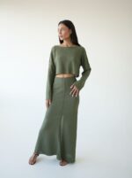 Saia Piquet Oliva - Imagem 3