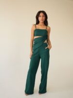 Calça Reta Nervuras Jade
