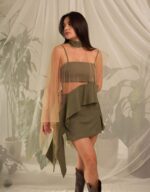 Short Saia Viscose Oliva - Imagem 3