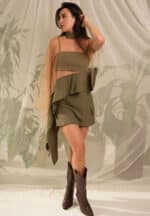 Short Saia Viscose Oliva - Imagem 2