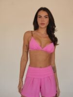 Short Pala Drapeado Pop Pink - Imagem 3