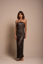 Vestido Escama Preto