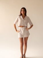 Short Saia Listras Bege - Imagem 4