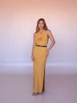 Vestido Frente Degagê Dourado
