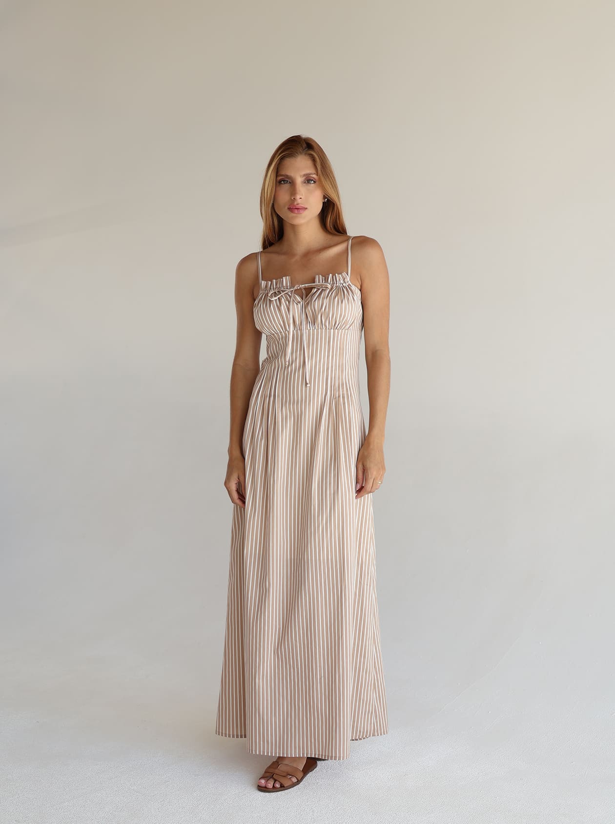 15595199723-img-1311.jpg Vestido Busto Drapê Listras - Imagem 1