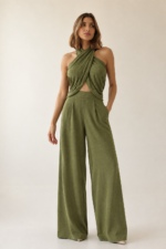 Calça Pantalona New Slink Oliva